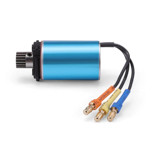 Beefed Up Brushless Motor With Pinion And Set Screw Upgrade Kit For One To Eighteen Scale RC Cars Fits 18859A M1904 M1905 Blue