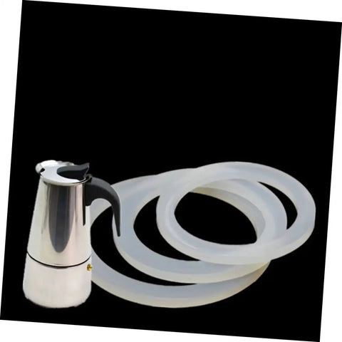 5 Pack Silicone Sealing Rings Replacement Gaskets For Coffee Pot Lids Espresso Pots And Canning Jars next to espresso pot