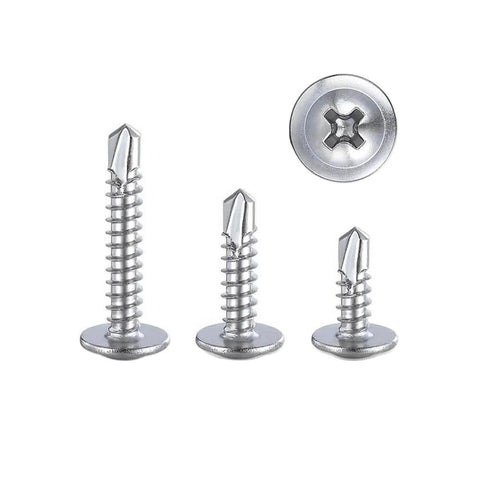 Bearings Canada BSTMGGJ 200-piece #8 self-tapping screws, 410 stainless steel, 1/2", 3/4", 1" modified truss head