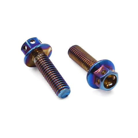 Colorful M6 Burnt Titanium Motorcycle Screws Set With Hex Bolts Fasteners For Bikes, 20 Pieces In Vibrant Finishes, 27mm Total Length