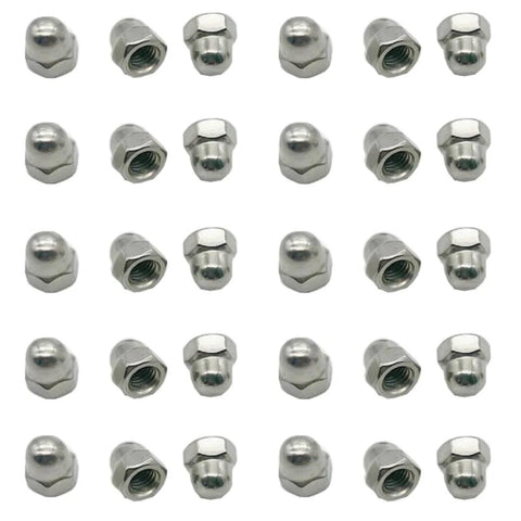 30 Pack M5 Action Camera Thumb Screws Caps, Stainless Steel End Tips, displayed in a grid pattern, front view