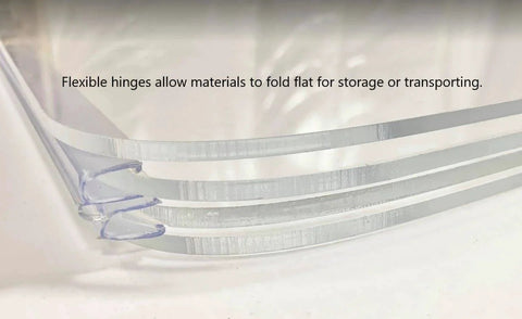Clear PVC Piano Style Hinge 24 Inch No Screw Or Glue Required For Three Sixteenth Inch Material Suitable For Plexiglass Panels