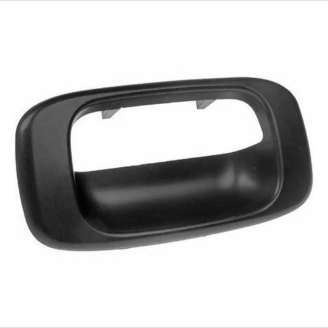 Black textured Tailgate Handle Trim Bezel Cover For Silverado Sierra 1999-2007, front view, OEM-style durable material