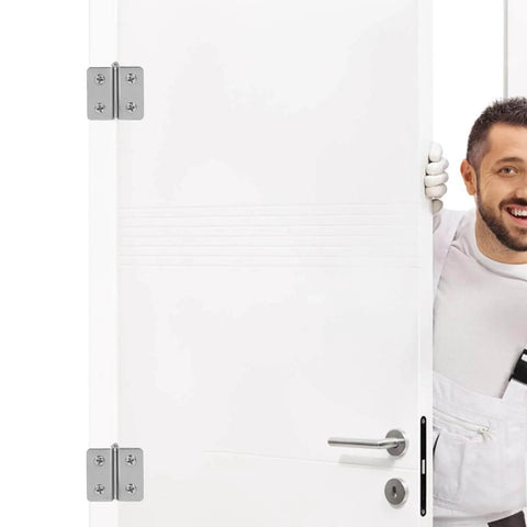 2 Pack Heavy Duty Stainless Steel Glass Door Hinges Adjustable Thickness For Cabinets Display Cases And Wine Cabinets Decorative