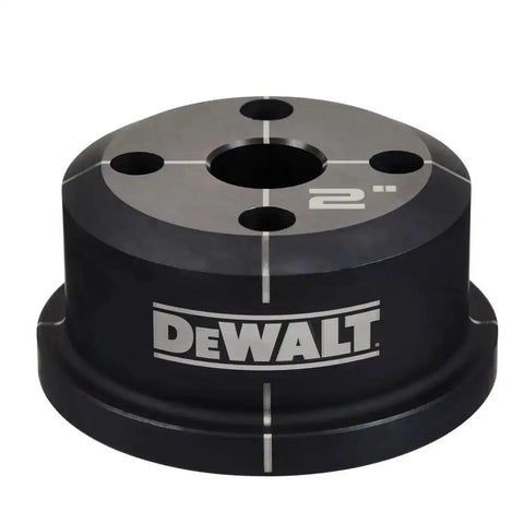2-inch punch from DeWalt One Half Inch To Two Inch Knockout Set For Electrical Boxes With Durable Punches And Quick Change Bushings.