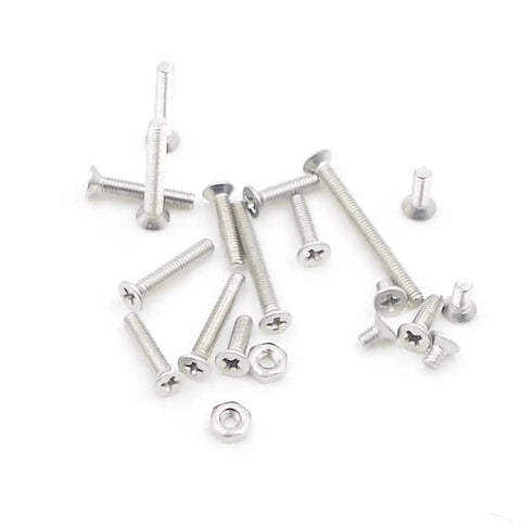 260 Piece Metric M2.5 Stainless Steel Phillips Flat Head Screws With Hex Nuts Assortment Kit for electronics and DIY projects