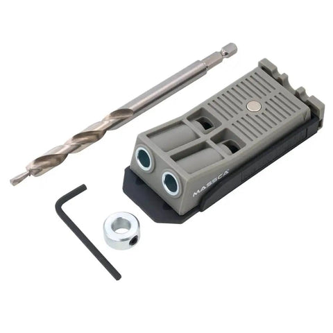 Pocket Hole Jig Kit With Magnetic Quick Adjust Base For Fast Accurate Woodworking Joinery Easy Setup Pocket Screw Jig Tool Includes Drill Bit Hex Key And Stop Collar For DIY Carpentry Projects