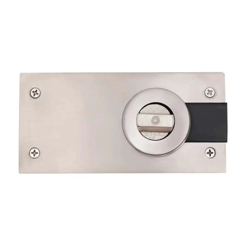 Beefy Hidden Door Hinges With 360 Degree Pivot for Secret Doors, silver finish, close-up view of smooth quiet rotation hardware