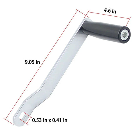 Upgraded Universal Winch Handle With Comfort Grip For Trailer Winches Marine Equipment And Sailboats Easy To Install side view