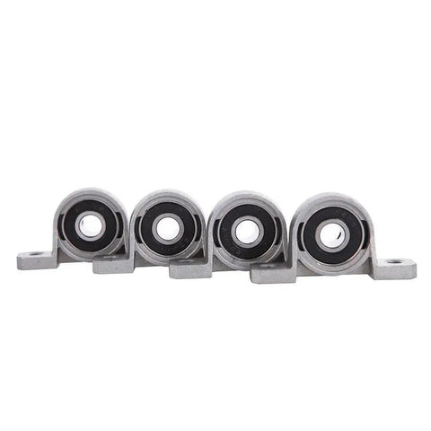 Four Piece 8 Mm Bore Ball Mounted Pillow Block Insert Bearings Set In Zinc Alloy For Machinery And Diy Projects Pro Grade Heavy Duty
