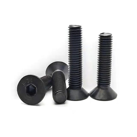 M10-1.5 X 30mm Flat Head Socket Cap Screws Set Beefy Heavy-Duty Grade 10.9 Alloy Steel DIN 7991 Black Oxide Allen Hex Drive