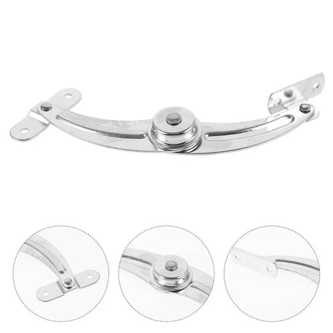 Cabinet Door Stop Hinge, Metal Right-Handed Nickel-Plated Tx90-2, 2-Piece Set For Electrical Cabinet Doors, close-up view