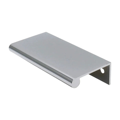 3.15 Inch Rounded Edge Finger Pulls For Cabinets And Drawers 4 Pack, Chrome Plated Aluminum Alloy Concealed Back Mount Handle