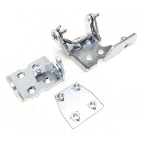 GMC Chrome Front Right Passenger Side Door Hinge Assembly Set With 2 Pieces, Bolt On For Yukon XL 2500 And 150 Models, Durable Chrome Finish Hinges