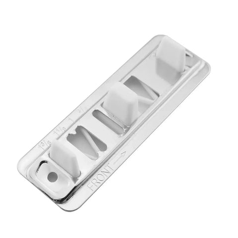 Sliding Wardrobe Door Bottom Track Guide Set With Bypass Kit For 3/4 Inch To 1 3/8 Inch Thick Cabinet Doors Installed, Nickel Plated