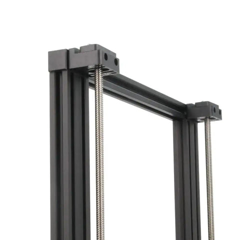 Two Pack Preassembled Adjustable Z Axis Leadscrew Top Mount Bearing Holder for Ender 3 and CR10 3D Printers installed on frame