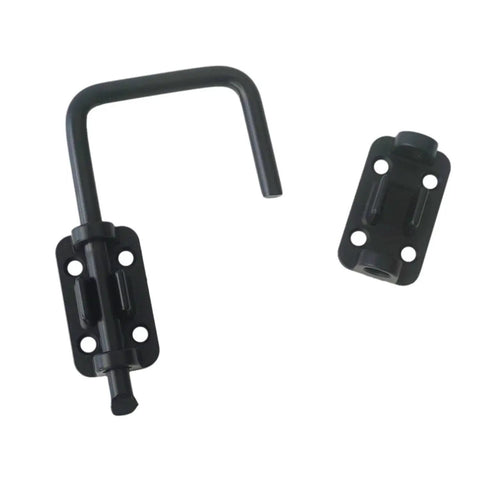 Sliding Door Loop Lock U Shaped Metal Flip Bolt Latch For Uneven Doors Small Slide Latches Hardware Matte Black Finish Easy Installation Security Latch For Home Durable Gate Lock For Interior And Exterior Use