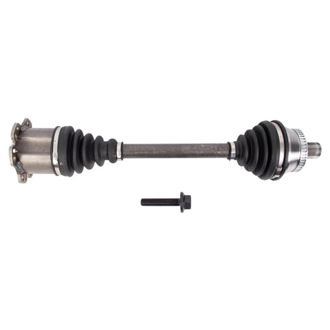 All In One Four Piece Front CV Axle And Wheel Hub Bearing Kit For 2002 2009 Audi A4 Replacement Set shown front view.