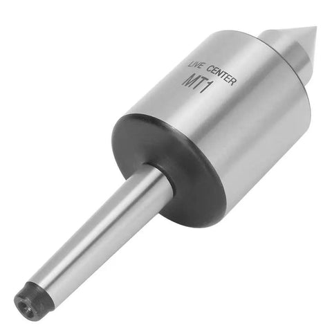 MT1 Triple Bearing Live Center for Metal Lathe Turning High Speed CNC Work Hard Alloy Steel Core 60 Degree Ball Bearing Shaft Dust and Liquid Seal