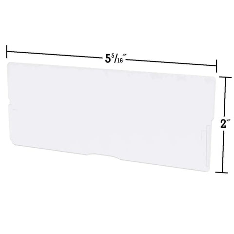 Length Dividers For Plastic Storage Drawers And Cabinets, 6 Pack Clear, showing size dimensions, made of durable plastic
