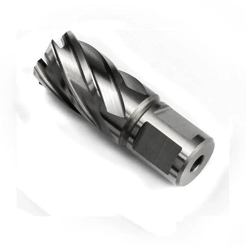 Ultra Fast Thirteen Sixteenth Inch Annular Cutter for Magnetic Drill Press with One Inch Cutting Depth and Three Quarter Inch Weldon Shank Two Flats Pilot Pin and Dual Teeth Thin Walled Design for Big Holes OSCARBIDE