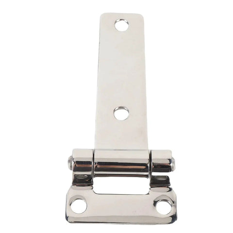 Front view of stainless steel T shape door hinge heavy duty high load capacity for vans RVs and yachts with smooth operation and durable seamless opening