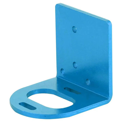 Adjustable Metal RC Motor Mounting Bracket Seat Base For 540 3660 3650 Motors By Tbest in blue aluminum, front view