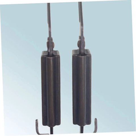 2 Piece Antique Copper Safety Spring Supports for Cabinets and Furniture, durable spring arm hardware, close-up view