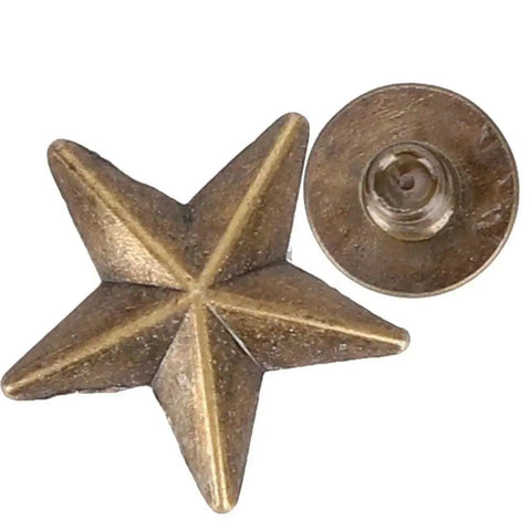 Star Rivet Set 50 Set Zinc Alloy 14mm Screws For DIY Clothing Shoes Purses, star-shaped rivet with screw, zinc alloy