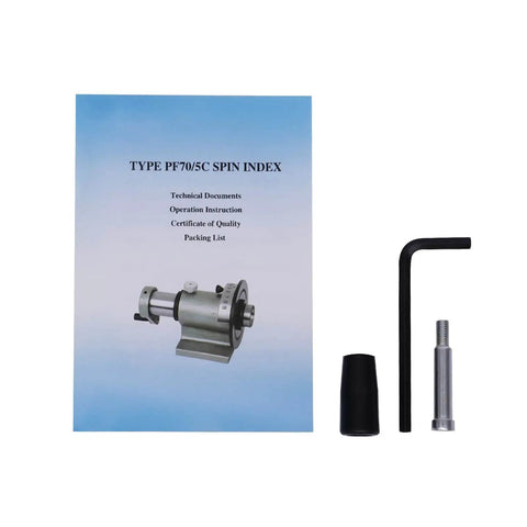 Do-It-All Indexing Spin Jigs Fixture, PF70-5C technical documents and accessories for milling lathe and grinding setup