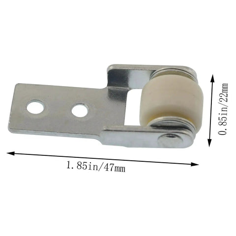 4 Pcs Track Wheel Set For Chest Of Drawers And Sliding Doors, 47 X 22 Mm Iron And Plastic Guide Wheel, close-up view