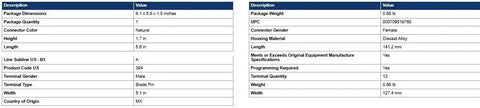 Product specifications for Fuel Pump Power Control Module For Cadillac ATS 2016 Through 2019 And Chevy Silverado 2019