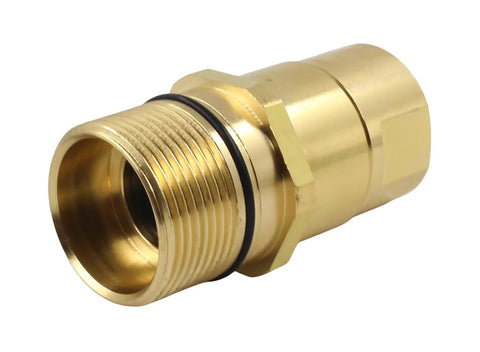 Brass 3/4 in NPT hydraulic quick disconnect coupler with wing nut for live bed dump trailer systems, Amazon brand
