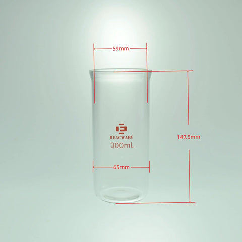Laboratory lyophilization flask, 300 mL, clear glass by REACWARE for freeze dryer