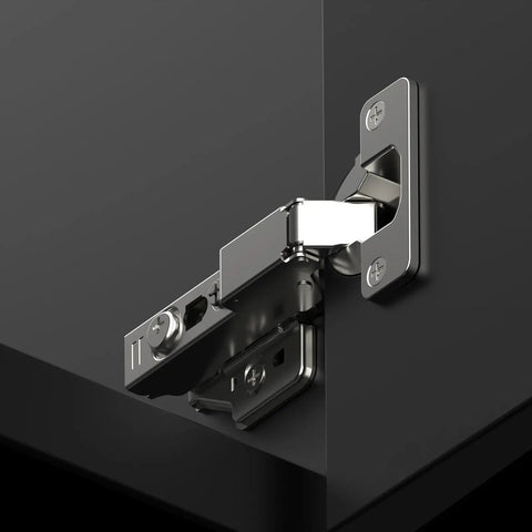 Soft Close Cabinet Hinges 20 Pack 95 Degree Half Overlay Frameless Euro Concealed 45mm Easy Mount Base 3D Adjustable Slow Shut Clip On Plate
