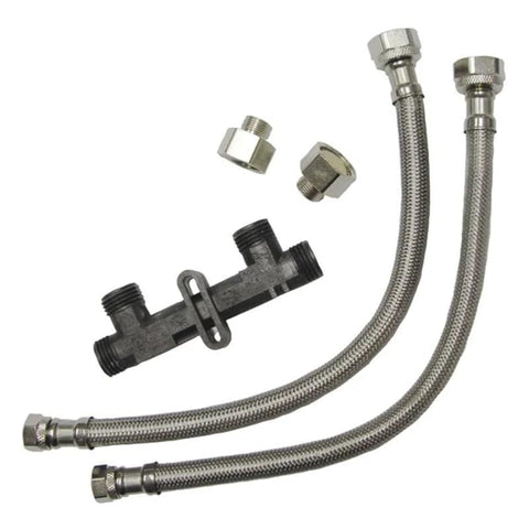 Watts Premier replacement sensor valve kit with two 12in braided stainless hoses and fittings