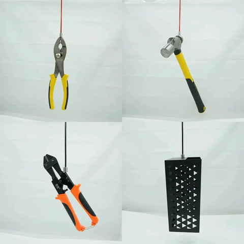 Flexible Magnetic Pickup Tool Set With 2 Pound And 5 Pound Heads, 26 Inch Bendable Extension Magnetic Retriever With Knurled Aluminum Handle For Reaching Tight Spots And Lifting Metal Objects suspending tools