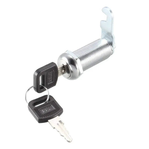 Sturdy One And A Half Inch Cam Lock Set For Cabinets With Long Cylinder Keyed Different Fits Panels Up To One And Three Eighths Inch Thick