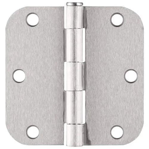 Interior Door Frame Hinges 3-Pack, Water-Resistant And Pre-Lubricated For Left Or Right Handed Doors, Satin Nickel Finish, 3.5 In L