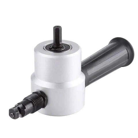 Electric Nibbler Sheet Metal Cutter Kit with Double Head 360 Degree Adjustable for Steel Aluminum Stainless Steel