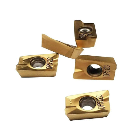 Ten Piece APMT1604 PDER Turning Inserts Tin Coated Carbide For Steel Turning And Milling Dual Edge APKT1604 Inserts With CVD Coating