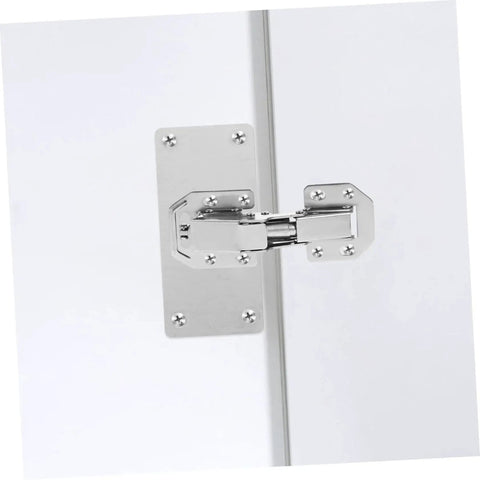 Installed concealed inner hinge on cabinet door, silver finish, from 2 pack durable hydraulic hinges with high load capacity.