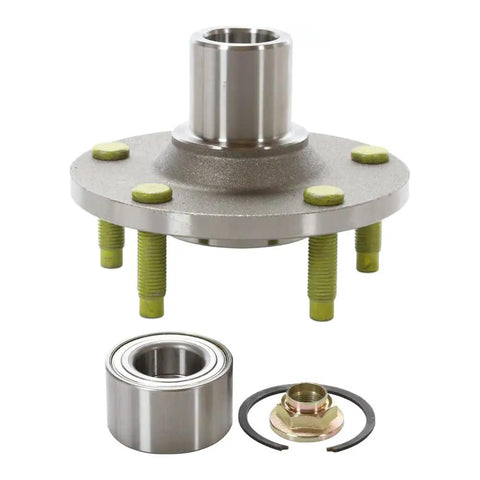 Front Wheel Bearing Hub Assembly Repair Kit Left or Right Replacement for Ford Escape 2001 to 2012, Mercury Mariner 2005 to 2011, and Mazda Tribute 2001 to 2011, One Piece Exact Fit Durable Wheel Hub Repair for Your Ride showing hub, bearing, and components.