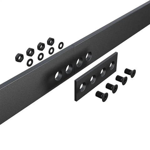 Premium Barn Door Track Splicing Connector 80x27mm Carbon Steel Black For Seamless Bed Frame And Closet Door Sliding Systems