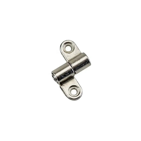 Front view of zinc alloy friction hinge with mounting ears and 360° rotating shaft (DP022-2R)
