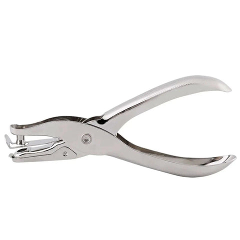 Metal One-Hand Lever Action Paper Punch 6mm Circle Cutter for crafts and scrapbooking, side view