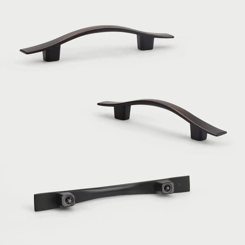 Three oil rubbed bronze cabinet pulls, wave style, from 30 Pack 3 Inch Oil Rubbed Bronze Cabinet Pulls Wave Style Vintage Bronze Drawer Pulls