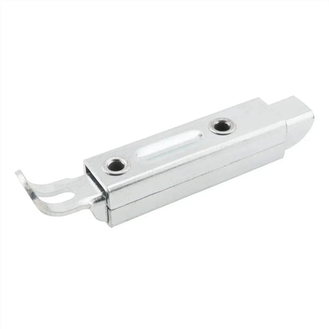 Silver Galvanised Iron Sliding Pin Buckle 118x21mm Automatic Telescopic Latch for cabinets