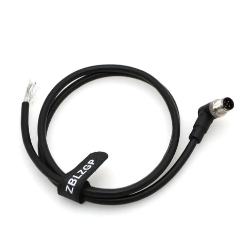 M12 Elbow 5 Pin Sensor Connector Angled Male Shielded Cable For Industrial Automation Fieldbus Modules, 1m length