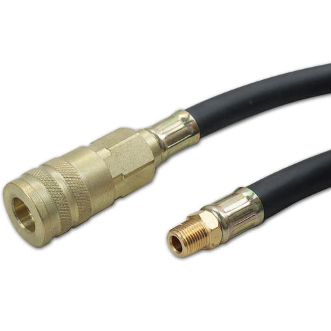 Master Engine and Transmission Oil Pressure Test Set: brass quick-connect fittings, black hose